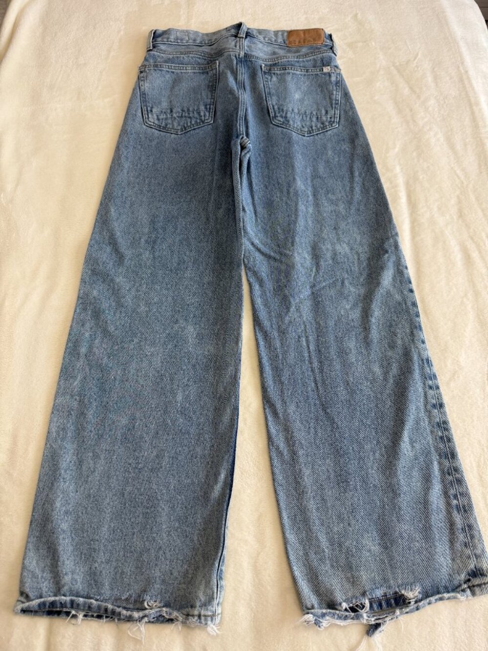 PacSun Blake Extreme Baggy Jeans 29x30 Light Wash Raw Hem Wide Leg - Picture 2 of 16